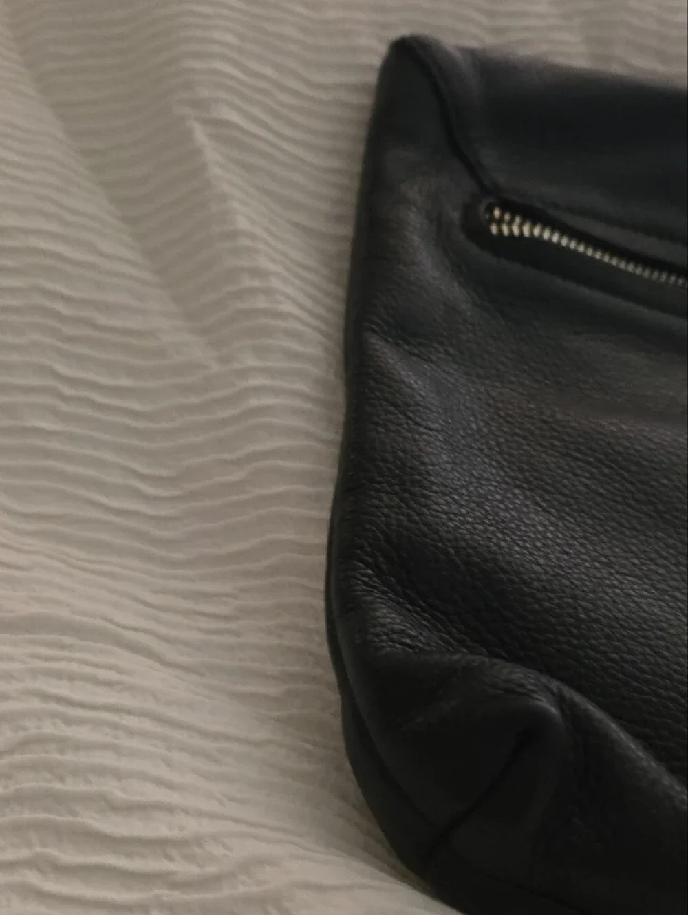 Marc by Marc Jacobs Black Leather Messenger Clutch with Front Zip